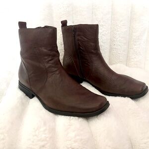 Men’s Rockport Toloni Dark Brown Leather Boots Ankle Booties APM2691D Size 9 M